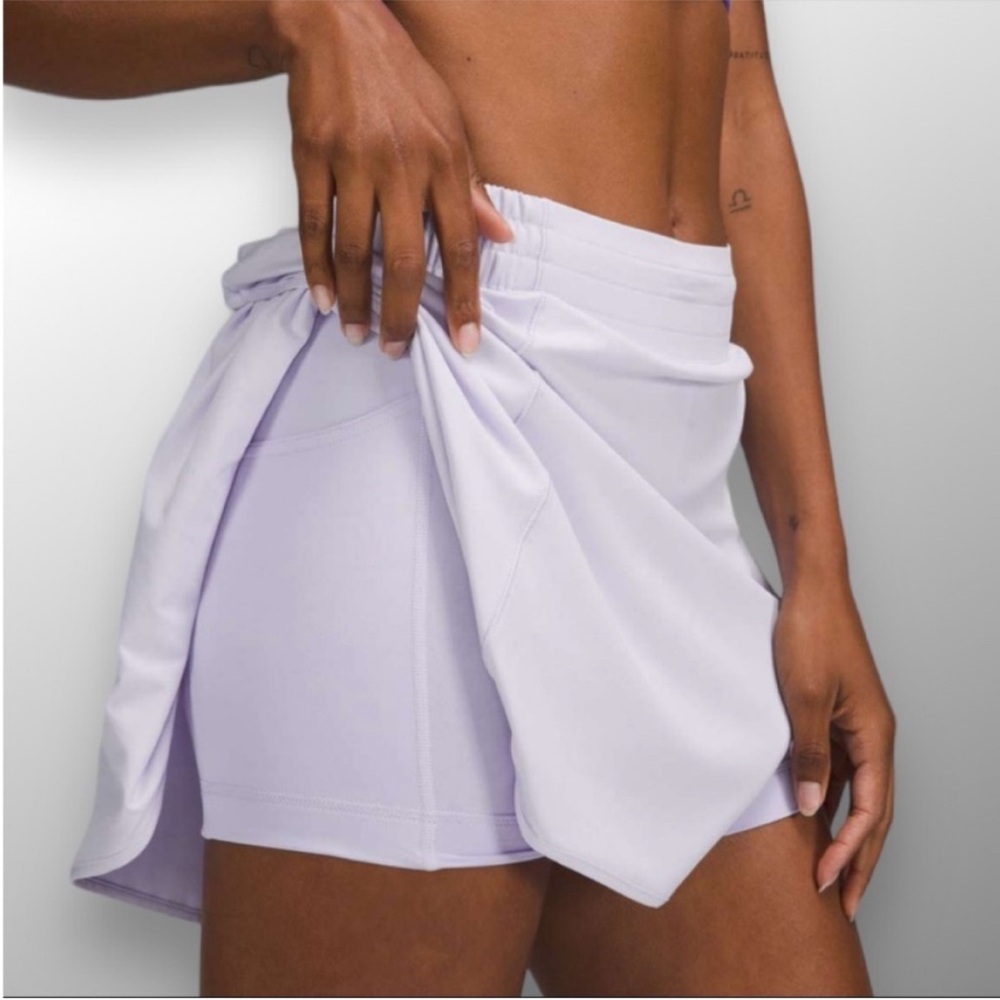 NWT Lululemon Hotty Hot High-Rise Skirt In Color Pastel Blue Size 6 Long